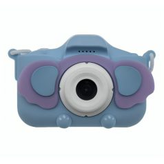   Gyermek Fényképező és Kamera, Dupla kamera: elől/hátul lencsével, állatfigurás, szelfi funkció, 2” LCD kijelző, max.64GB MicroSD, kék