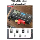 ANENG Digitális Elemteszter, LCD kijelző, akkumulátorszint mérő, 1,2V-tól 9V, fekete