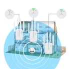 Urlant Wi-Fi WLAN Jelerősítő Repeater, 2,4GHz Wi-Fi, LAN/WAN Ethernet port, WPS, 300Mbps, 4 antenna, fehér