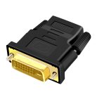 DVI/HDMI átalakitó adapter, DVI apa/HDMI anya, fekete