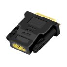 DVI/HDMI átalakitó adapter, DVI apa/HDMI anya, fekete