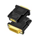 DVI/HDMI átalakitó adapter, DVI apa/HDMI anya, fekete