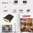 DVI/HDMI átalakitó adapter, DVI apa/HDMI anya, fekete