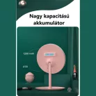 Professzionális LED-es kozmetikai tükör, sminkhez, 3 féle világítás, állítható fényerősséggel, érintő szenzoros, újratölthető akkumulátor, pink