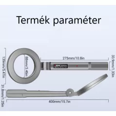   ANENG Hordozható fémkereső detektor, 180°-ban dönthető fej, LED+Beeper, 10cm hatótávolság, Szürke