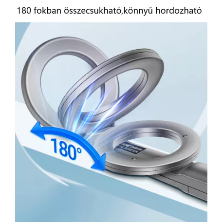 ANENG Hordozható fémkereső detektor, 180°-ban dönthető fej, LED+Beeper, 10cm hatótávolság, Szürke