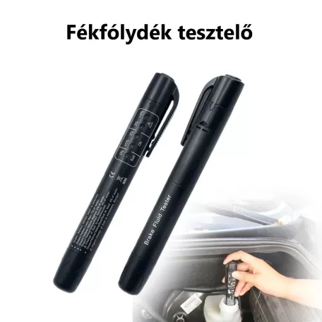 Professzionális fékfolyadék teszter, 5 LED kijelzős fékolaj forráspont tesztelő, fekete