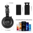 PULUZ Sportkamera Tapadókorongos Állvány/Tartó, GoPro/Ant/Coyote/DJI sport kamerákkal kompatibilis, mobiltelefon tartóval, fekete