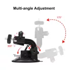 PULUZ Sportkamera Tapadókorongos Állvány/Tartó, GoPro/Ant/Coyote/DJI sport kamerákkal kompatibilis, mobiltelefon tartóval, fekete