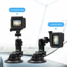 PULUZ Sportkamera Tapadókorongos Állvány/Tartó, GoPro/Ant/Coyote/DJI sport kamerákkal kompatibilis, mobiltelefon tartóval, fekete