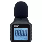 Digitális zajszintmérő, hordozható hangerősségmérő, LCD kijelző, 30 és 130dB közötti hang- és zaj mérés, fekete