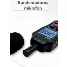 Digitális zajszintmérő, hordozható hangerősségmérő, LCD kijelző, 30 és 130dB közötti hang- és zaj mérés, fekete