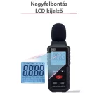 Digitális zajszintmérő, hordozható hangerősségmérő, LCD kijelző, 30 és 130dB közötti hang- és zaj mérés, fekete