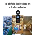Digitális fényerősségmérő műszer, hordozható LUX,FC mérő, LCD kijelző, integrált beeper, fekete