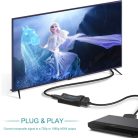 Scart -> HDMI átalakító adapter, Scart anya -> HDMI anya, analóg->digitális audio-video konverter, full HD, Kompatibilis Laptop / PC / TV / DVD, fekete