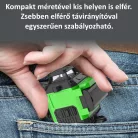 Professzionális lézeres szintező, 8 soros, 360°, ±3°, Önbeálló funkció, 515nm-es lézerdióda, Pontosság ±1.5mm/7M, 30M hatótávolság, fekete/kék
