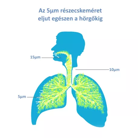 Hordozható ultrahangos inhalátor, csendes technológia, 3 fokozatba állítható porlasztó, gyerekeknek és felnőtteknek, fehér/kék