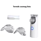 Hordozható ultrahangos inhalátor, csendes technológia, 3 fokozatba állítható porlasztó, gyerekeknek és felnőtteknek, fehér