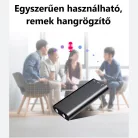 Digitális Diktafon SK892, zajcsökkentés, alumínium ház, 8GB, ezüstszínű gombok, fekete