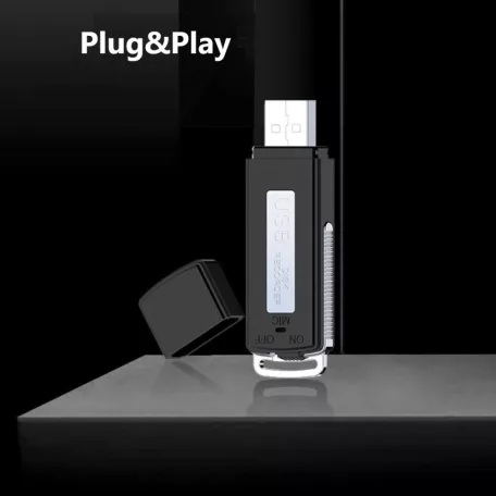 SPT Digitális USB Hangrögzítő, U03, diktafon, zajcsökkentés, 8GB, USB 2.0, Pen Drive funkció, fekete