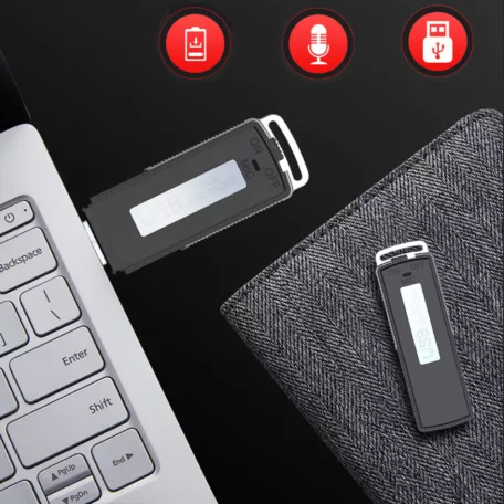 SPT Digitális USB Hangrögzítő, U03, diktafon, zajcsökkentés, 8GB, USB 2.0, Pen Drive funkció, fekete