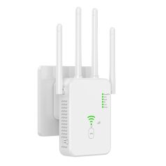   Urlant Wi-Fi WLAN Jelerősítő Repeater, 2,4GHz/5GHz, AC 1200Mbps, 4 antenna, LAN port, fehér