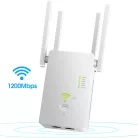 Urlant Wi-Fi WLAN Jelerősítő Repeater, 2,4GHz/5GHz, AC 1200Mbps, 4 antenna, LAN port, fehér