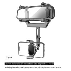   Univerzális Autós Mobiltelefon Tartó, visszapillantó tükörre illeszthető, fekete