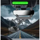 Univerzális Autós Mobiltelefon Tartó, visszapillantó tükörre illeszthető, fekete