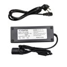 Hálózati Szivargyújtós Átalakító Adapter, AC 230V, DC 12V/10A/120W, szivargyújtóra alakít, 2.2 méter, fekete