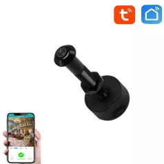   Intelligens Ajtókitekintő, digitális ajtókukucskáló FHD kamerával, Tuya App, Ø12mm átmérő, 170°-os látószög, fekete
