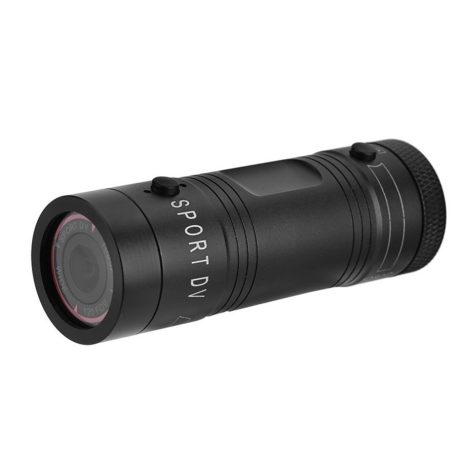 Motoros és Kerékpáros menetrögzítő kamera, kerékpártartóval, 1080p FullHD, 120°-os széles látószög, vízálló, Lítiumion akkumulátor, fekete