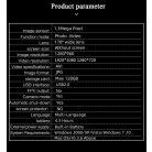 Motoros és Kerékpáros menetrögzítő kamera, kerékpártartóval, 1080p FullHD, 120°-os széles látószög, vízálló, Lítiumion akkumulátor, fekete