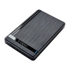   Külső merevlemez ház, USB 3.0, 2.5" SATA HDD, max. 3TB SSD/HDD-vel kompatibilis, fekete