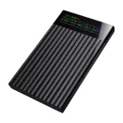 Külső merevlemez ház, USB 3.2, 2.5" SATA HDD, LCD kijelzővel, max. 4TB SSD/HDD-vel kompatibilis, fekete