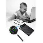 Külső merevlemez ház, USB 3.2, 2.5" SATA HDD, LCD kijelzővel, max. 4TB SSD/HDD-vel kompatibilis, fekete