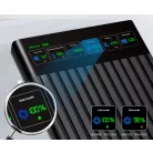 Külső merevlemez ház, USB 3.2, 2.5" SATA HDD, LCD kijelzővel, max. 4TB SSD/HDD-vel kompatibilis, fekete