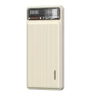 Remax® Powerbank, 10000mAh, külső akkumulátor, 22.5W gyorstöltés (USB-A + USB-C), Quick Charge, bézs