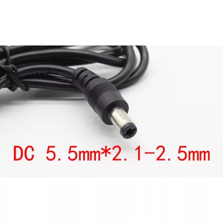 Hálózati Adapter 9V/2A, tápegység, Ø5.5/2.5mm csatlakozó, 0.9m, fekete