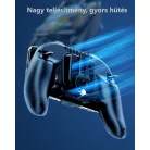 Kontroller joystick, PUBG kompatibilis, beépített hűtőventilátor, 1200mAh akku, iPhone és Android telefonokhoz, fekete