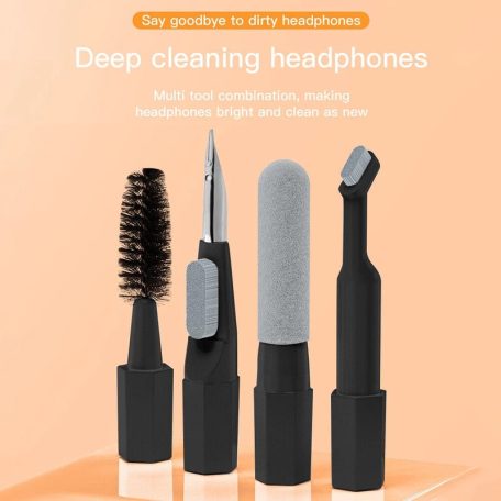 Multifunkciós Tisztítókészlet, 20 az 1ben, fényképezőgép, számítógép, billentyűzet tisztító kellékek, fekete