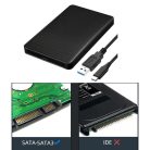 Külső merevlemez ház, 2.5" SATA HDD,  USB 3.1, max. 8TB SSD/HDD-vel kompatibilis, fekete