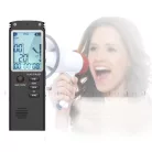 Quzu® Digitális Diktafon, MP3 lejátszó, zajcsökkentés, ABS ház, 8GB, fekete