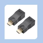 TCF® HDMI hosszabbító adapter, 2db HDMI->RJ45 adapter, HDMI/Cat6 Cat6e UTP Ethernet csatlakozóval, akár 15m-ig hosszabbít, fekete