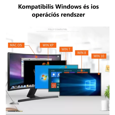Külső DVD-író, USB 3.0/Type-C kettős interfész, 8x írási sebesség, CD DVD +/- RW, könnyű hordozható DVD-lejátszó, Plug&Play, fekete