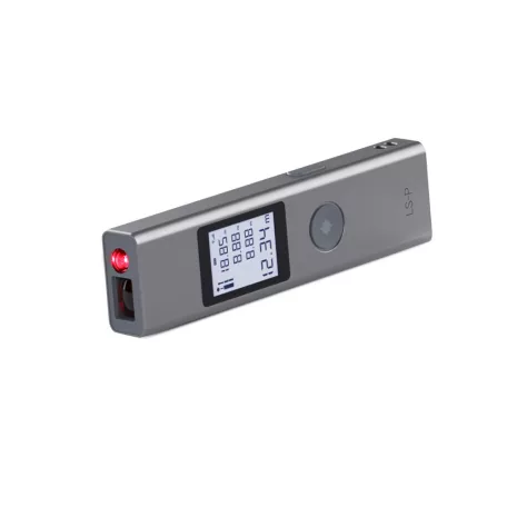 Duke® Lézeres Távolságmérő és Szögmérő, 40m, LCD képernyő, pontosság +/- 2mm, újratölthető, felület, térfogat, pitagorasz számítás, szürke