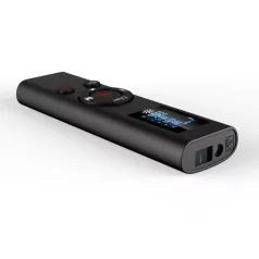   Multifunció Lézeres Távolságmérő, 0-40m, LCD képernyő, pontosság +/- 1mm, újratölthető, felület, térfogat, pitagorasz számítás, fekete