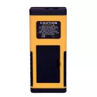 Multifunkciós Lézeres Távolságmérő és Szögmérő, 0-60m, LCD képernyő, pontosság +/- 2mm, felület, térfogat, pitagorasz számítás, narancssárga-fekete