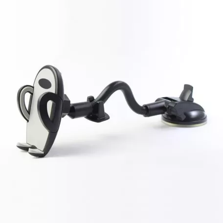 Autós Tapadókorongos Mobiltartó, szélvédőre-műszerfalra, szürke-fekete