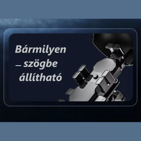 Kerékpáros és Motorkerékpáros Telefontartó, Kormányra rögzíthető, 360°-ban forgatható, fekete